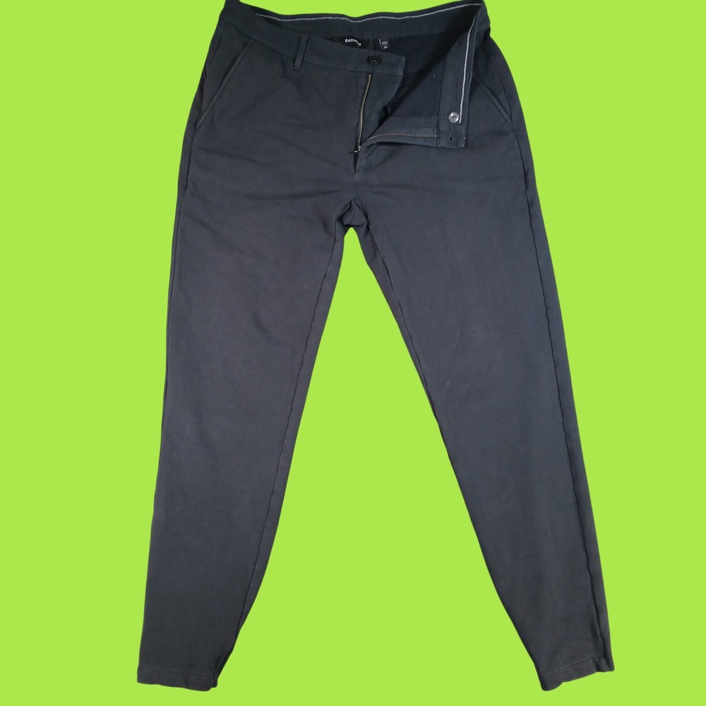 Radmor Five-O Knit Performance Pants Mens 34 Black Stretch Taper